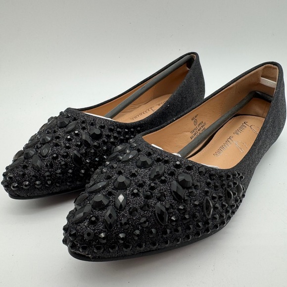 Lauren Lorraine Shoes - Lauren Lorraine Kelsey Womens Ballet Flats Black Beaded Shoes Size 7.5 New